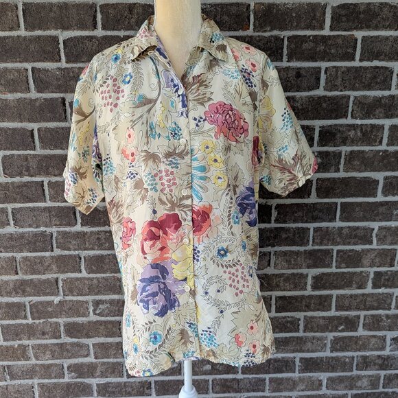 Vintage Stunt Collection Silk Top - Picture 1 of 8